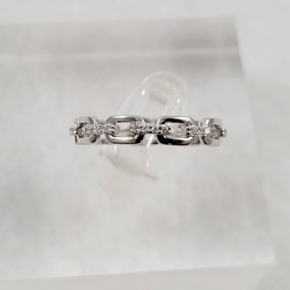 Sterling Silver Link Eternity Band - Picture 5 of 14
